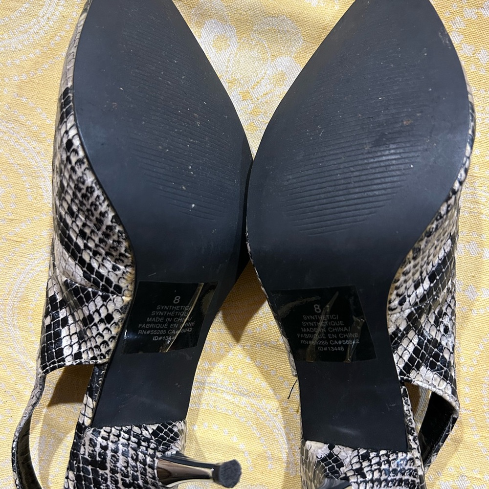 Express Snakeskin Patterned Heels - image 3